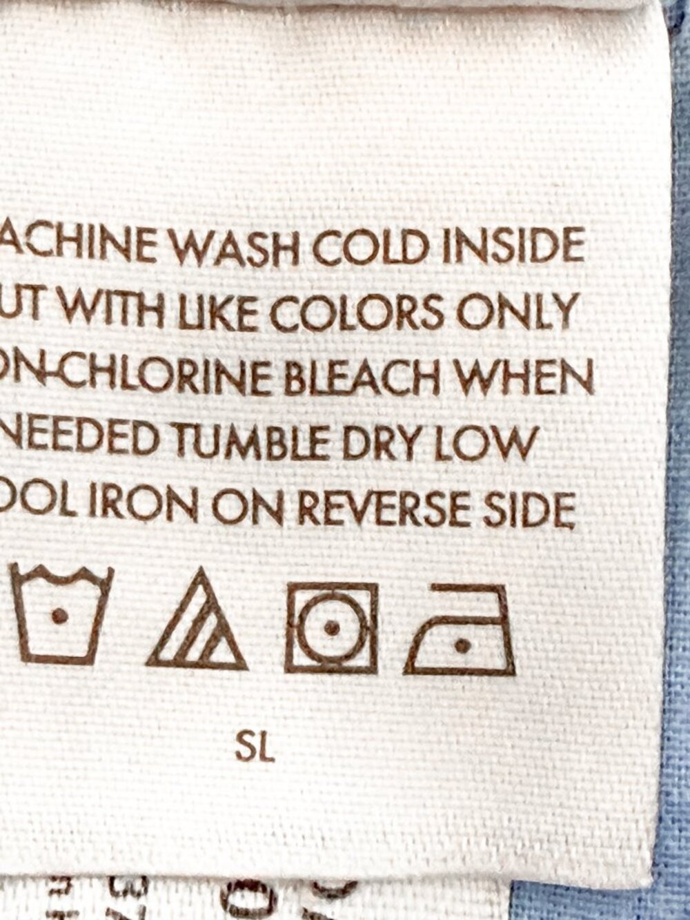 Hanna Anderson Linen Midi Dress Size 120cm/6-7 Blue & Pink Tulip Print Pockets - Picture 9 of 9